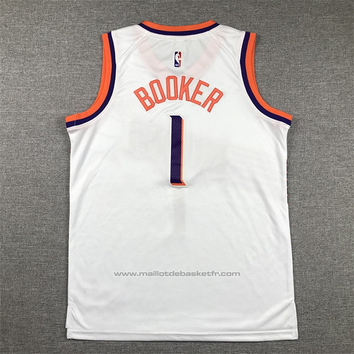 Maillot Enfant Phoenix Suns Devin Booker #1 Association 2023-24 Blanc